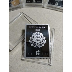 2018 Estonia Francobollo in argento Unusual Stamp