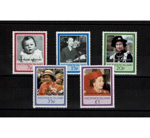 1987 Ascension Island 40° Royal Wedding Regina Elisabetta