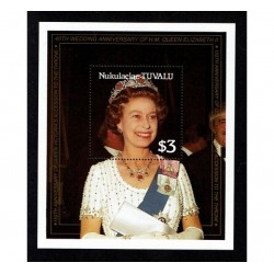 1987 Nukulaelae 40° Royal Wedding Regina Elisabetta