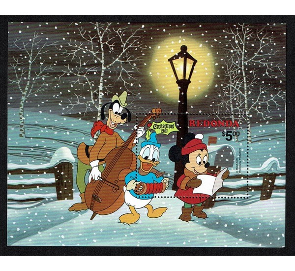 1981 Redonda Disney Canti di Natale MNH