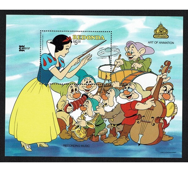 1987 Redonda Disney Stamp Exhibition Capex'87