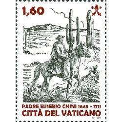 2011 Vaticano centenario padre Eusebio Chini MNH
