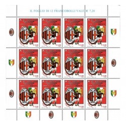 2011 Francobolli Scudetto Milan campionato di calcio SerieA 2010/11