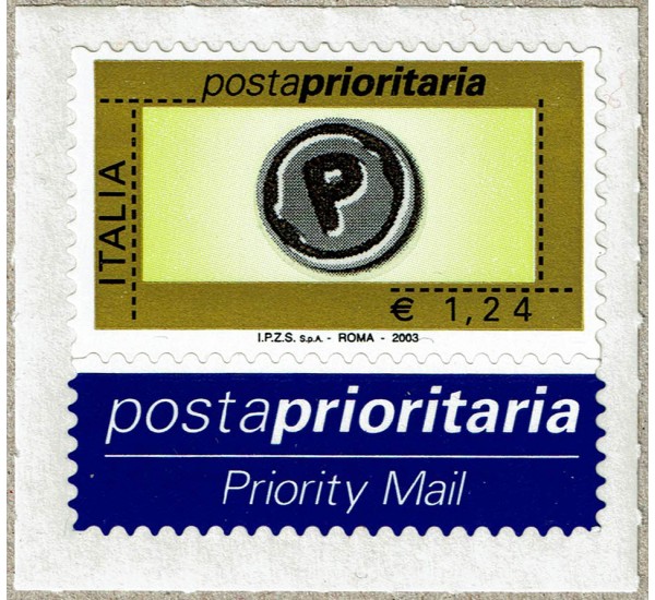 2003 Posta Prioritaria 1,24€ stampa Tipografica Sas.2673D