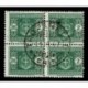 1945 Luogotenenza Segnatasse 2 lire Sas.82 Quartina usata - Trofarello