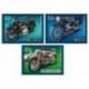 2019 Russia La storia della moto set 3 francobolli