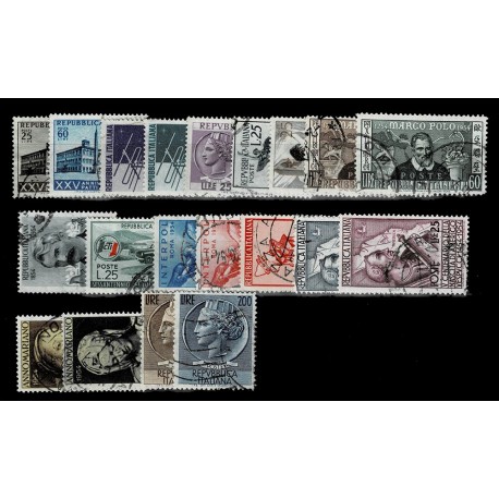 1954 Repubblica annata completa usata 20val