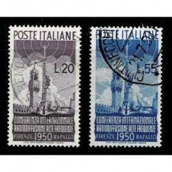 1950 Repubblica Conferenza Internazionale Radiodiffusione serie usata Sas.623/624