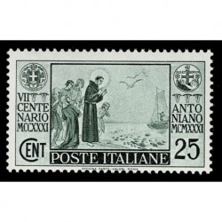 1931 Regno morte di S. Antonio 25 cent Sas.293 MNH/**