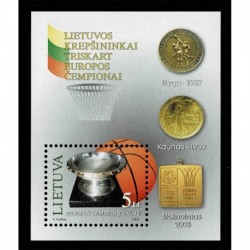 2003 Lituania vittoria campionato europeo pallacanestro MNH/**