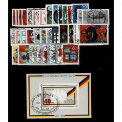 1974 Germania Federale annata completa 34val + 1 BF usati