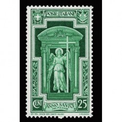 1933 Regno Anno Santo 25cent Sas.346 nuovo bicolore MH/*