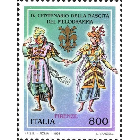 1998 Repubblica 4º centenario della nascita del melodramma