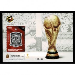 2020 Spagna anniversario nazionale di calcio - Foglietto
