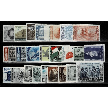 1952 Repubblica annata completa integra MNH/** 24Val