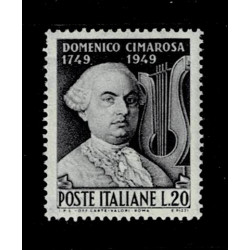 1949 Repubblica Bicentenario Domenico Cimarosa Sas.615 MNH/**