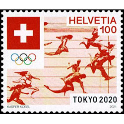 2021 Svizzera Giochi Olimpici di Tokio francobollo nuovo