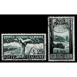 1951 Repubblica Festa degli Alberi Sas.680/681 serie usata