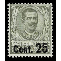 1924 Regno 25c su 45 cent Floreale Sas.177 nuovo MNH/**