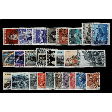 1953 Repubblica annata completa usata 28val