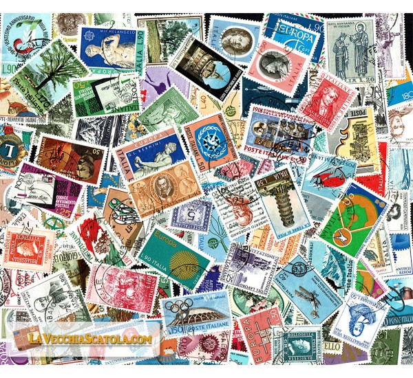 200 Francobolli Repubblica commemorativi usati