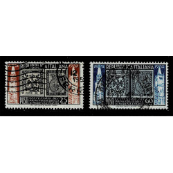 1952 Repubblica primi francobolli Modena e Parma Sas.689/690 usati