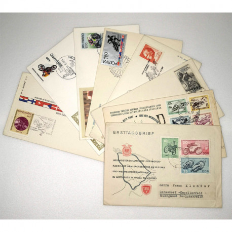 Lotto buste FDC e annulli speciali tematica Moto e motori