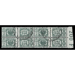 1946 Luogotenenza Pacchi Postali 2Lire Sas.61 Quartina annullata