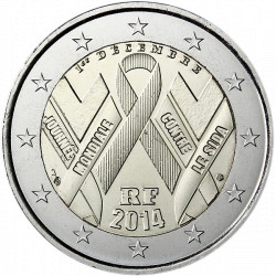 2014 Francia lotta contro l'AIDS - Moneta FDC