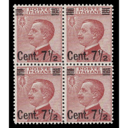 1923 Francobolli Michetti sovrastampati Sas.135 Quartina MNH/**