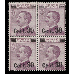 1924 Francobolli Michetti sovrastampati Sas.181 Quartina MNH/**
