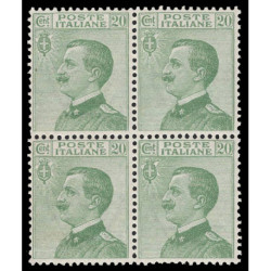 1925 Regno 20 cent Michetti Sas.184 quartina MNH/**
