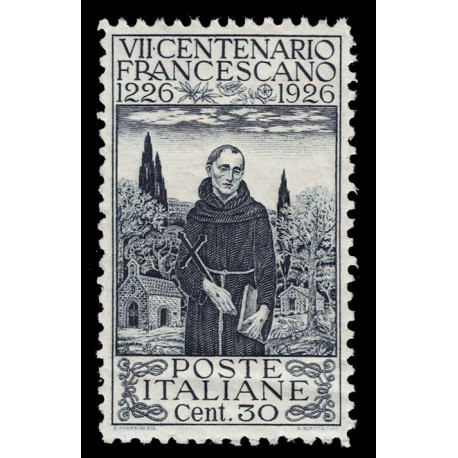 1926 Regno San Francesco 30cent D11 Sas.198 nuovo MNH/**
