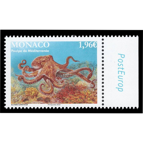 2024 Monaco postEurop flora e fauna subacquea