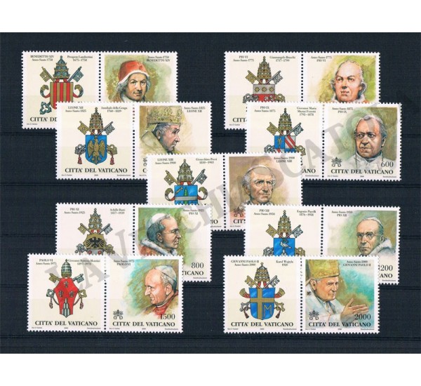 2000 Vaticano Papi e Anni Santi 1300-2000 MNH/**