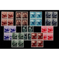 1945 Repubblica - Democratica insieme di quartine nuove MNH/**