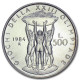 1965 Repubblica 500 Lire 'Dante Alighieri' in Argento 835 (11gr)