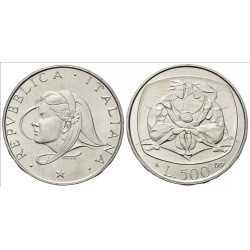1965 Repubblica 500 Lire 'Dante Alighieri' in Argento 835 (11gr)