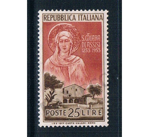 1953 - VII centenario della morte di S.Chiara d Assisi MNH/**