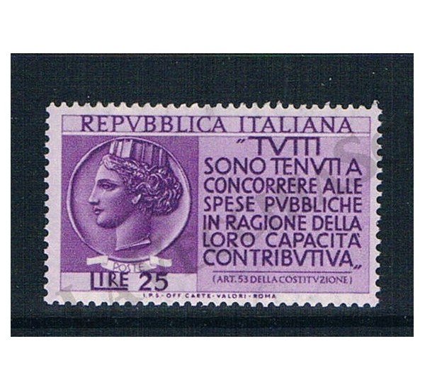 1954 - Propaganda per la denuncia dei redditi MNH/**
