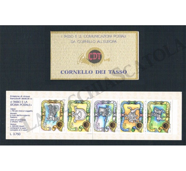 1993 Libretto I Tasso e la storia Postale MNH/**
