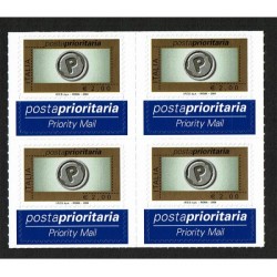 2004 Posta Prioritaria 2,00€ II° emissione Quartina
