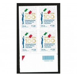 2016 Federazione pugilistica italiana quartina Codice a Barre