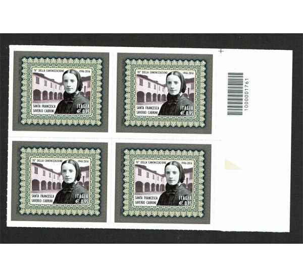 2016 Francesca Saverio Cabrini quartina Codice a Barre