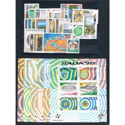 1990 Repubblica Italiana - Annata completa MNH/** 27val+6BF