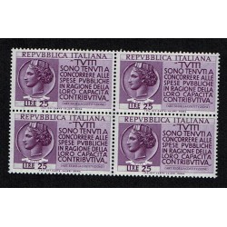 1954 Denuncia del Reddito Quartina MNH/**
