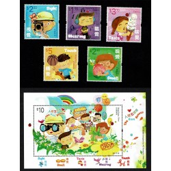 2017 Hong Kong - emissione per l'infanzia - 5 sensi + foglietto