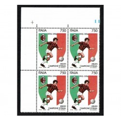 1996 Milan Campione d'Italia Quartina MNH/**