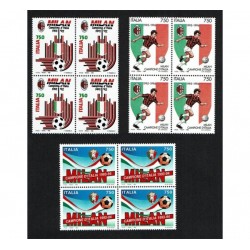 Milan campione d'Italia Quartine scudetti MNH/**