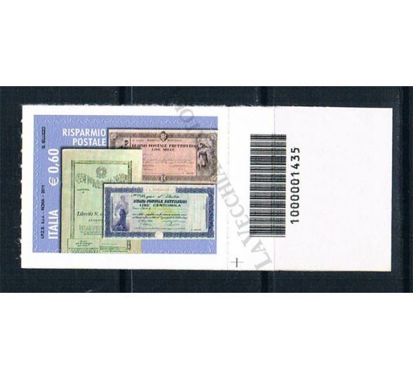 2011 Risparmio Postale CaB:1435 Inferiore Destro
